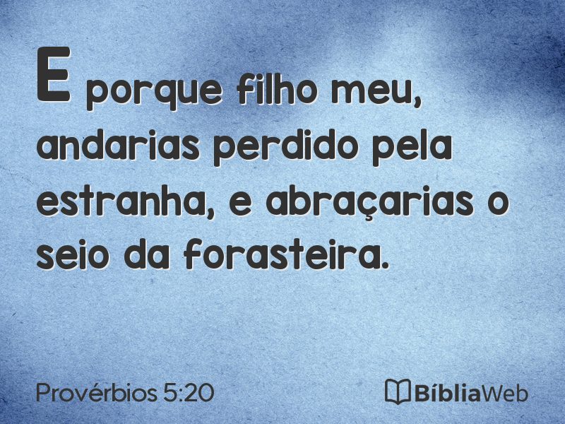 Provérbios 5:20 em imagem para compartilhar