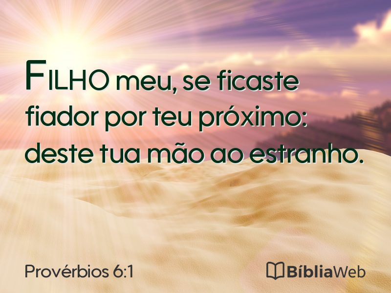 Provérbios 6:1 em imagem para compartilhar