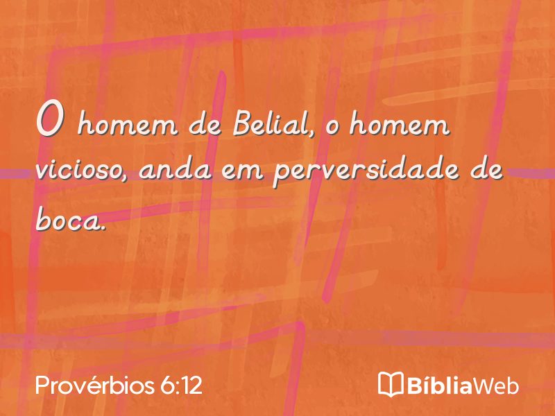 Provérbios 6:12 em imagem para compartilhar
