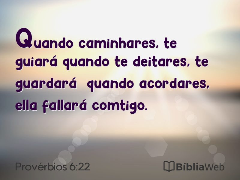 Provérbios 6:22 em imagem para compartilhar
