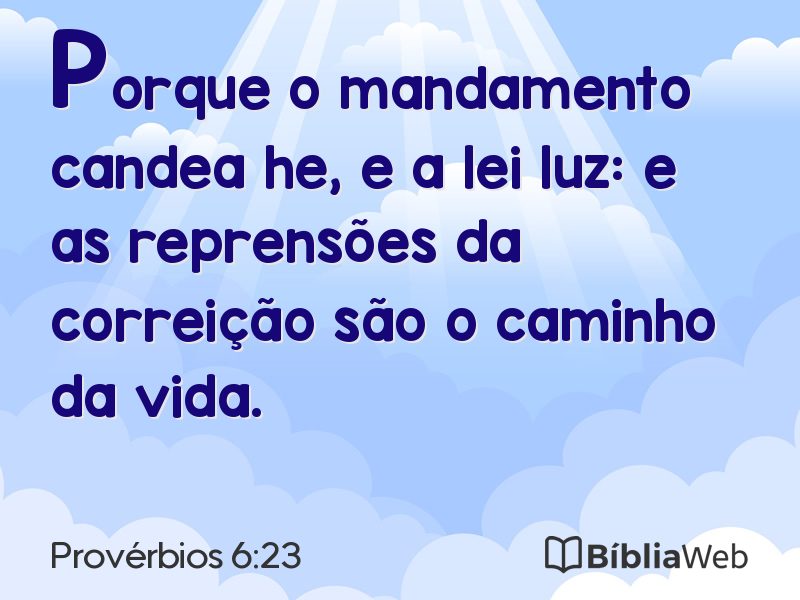 Provérbios 6:23 em imagem para compartilhar