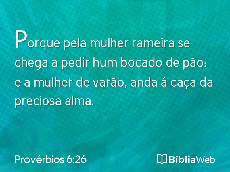 Provérbios 6:26 em imagem para compartilhar