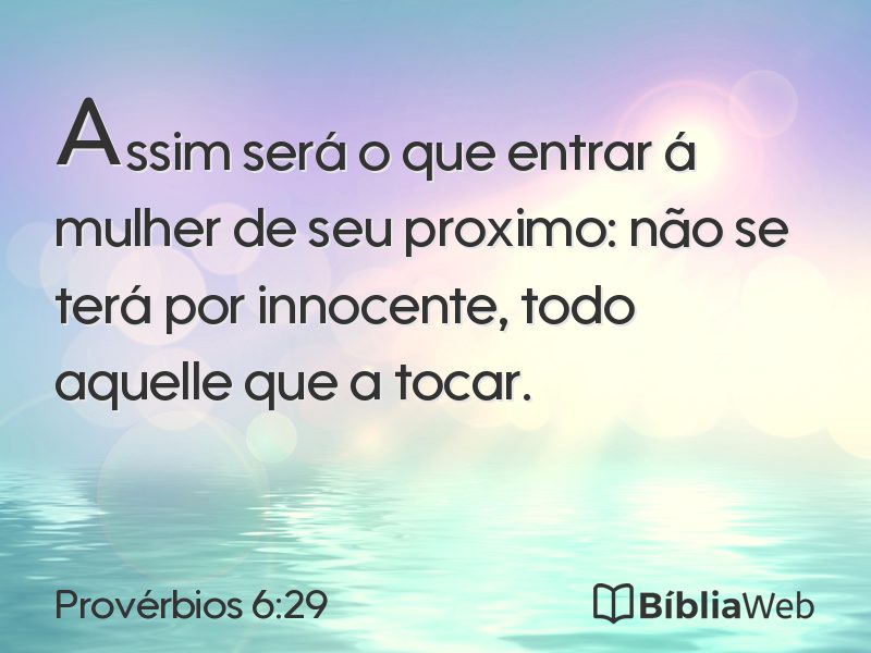 Provérbios 6:29 em imagem para compartilhar