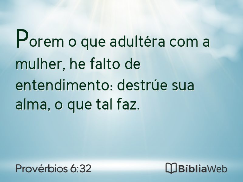 Provérbios 6:32 em imagem para compartilhar