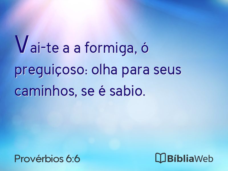 Provérbios 6:6 em imagem para compartilhar