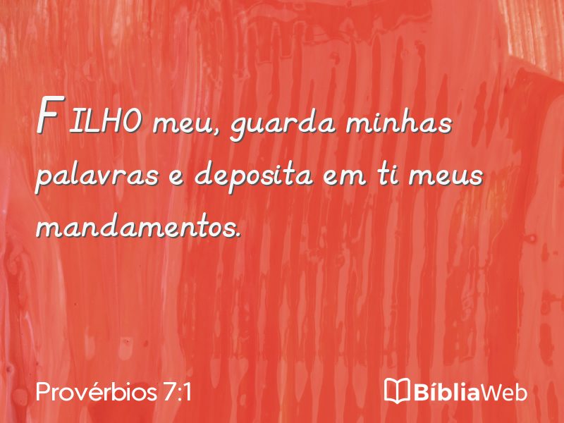 Provérbios 7:1 em imagem para compartilhar