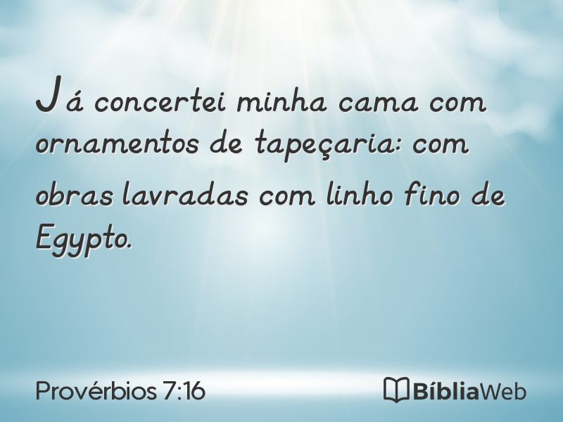 Provérbios 7:16 em imagem para compartilhar