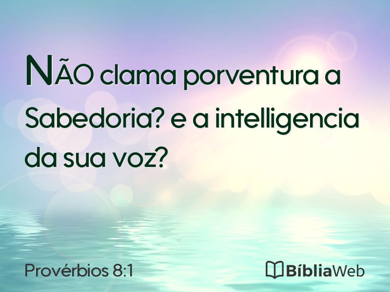 Provérbios 8:1 em imagem para compartilhar