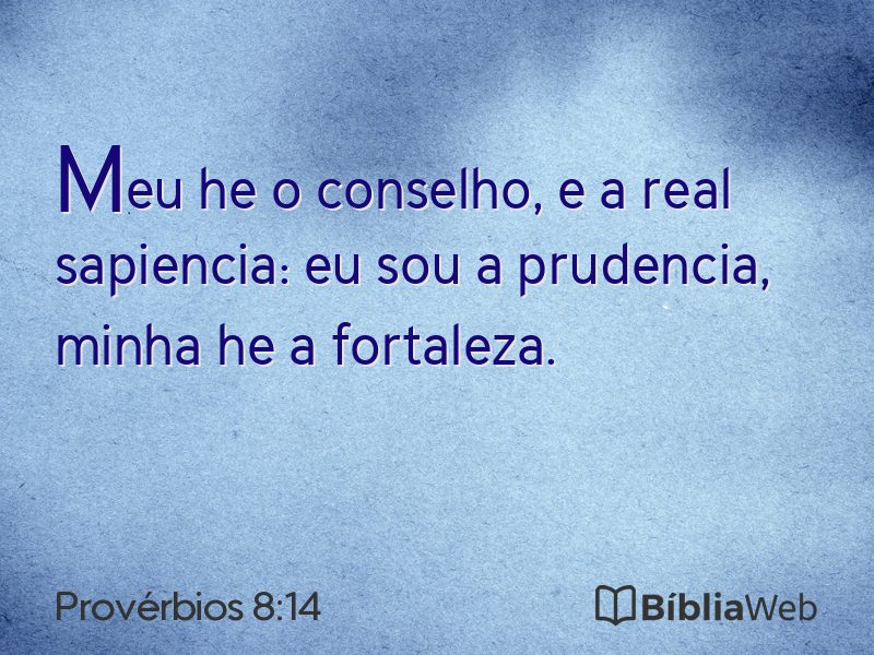 Provérbios 8:14 em imagem para compartilhar