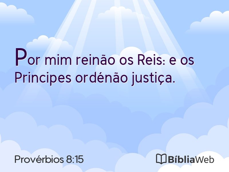 Provérbios 8:15 em imagem para compartilhar