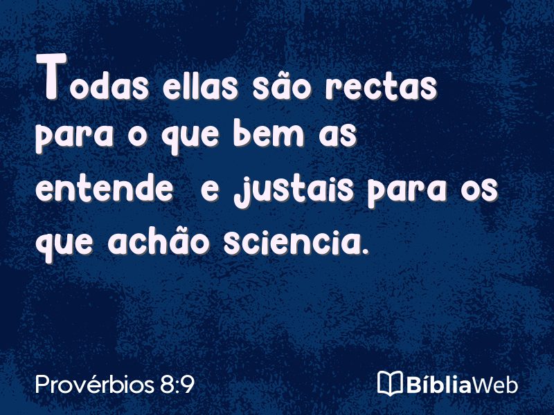 Provérbios 8:9 em imagem para compartilhar