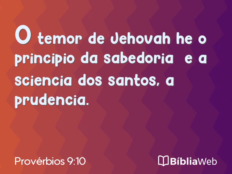 Provérbios 9:10 em imagem para compartilhar