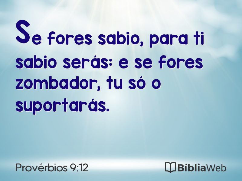 Provérbios 9:12 em imagem para compartilhar