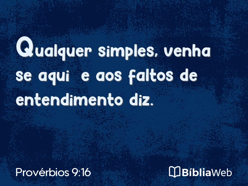 Provérbios 9:16 em imagem para compartilhar