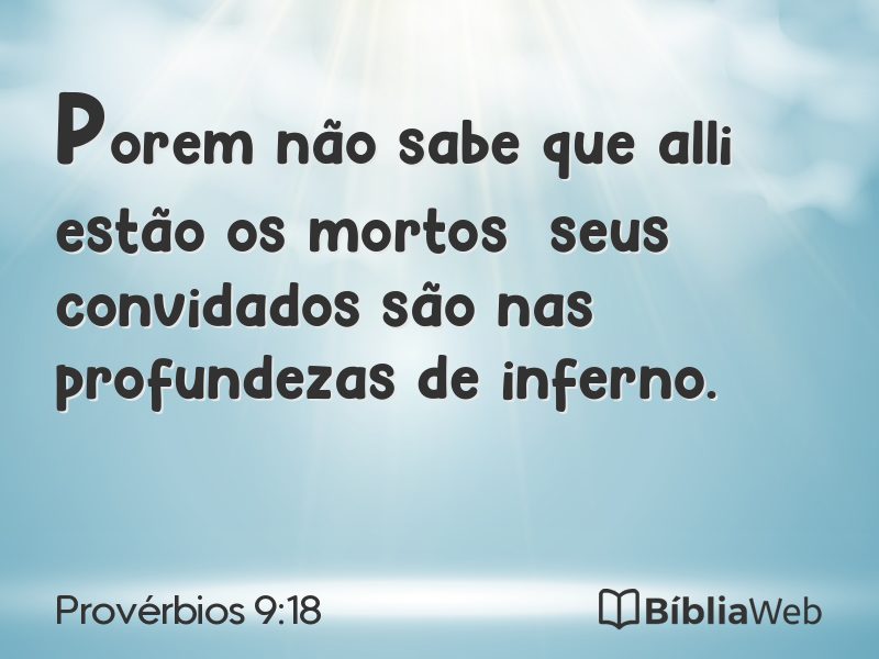 Provérbios 9:18 em imagem para compartilhar