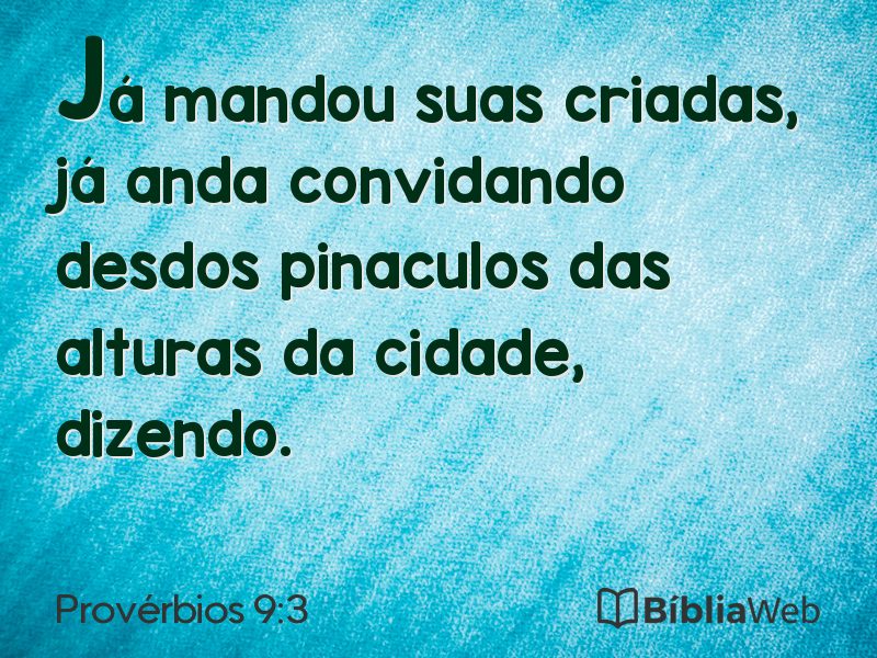 Provérbios 9:3 em imagem para compartilhar