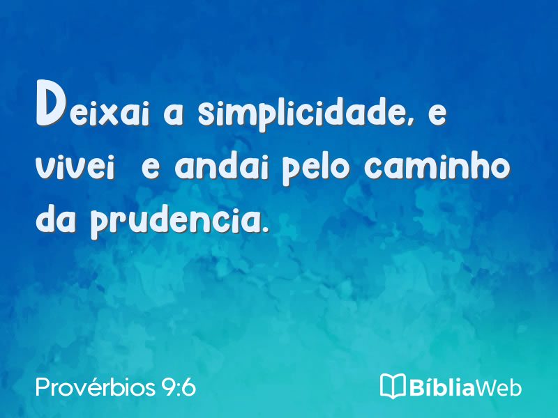 Provérbios 9:6 em imagem para compartilhar