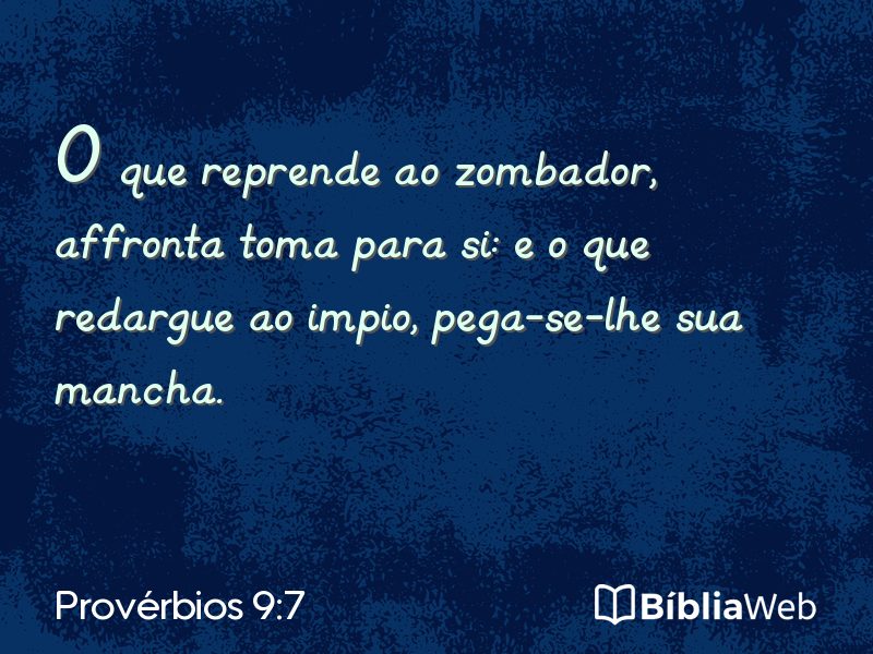 Provérbios 9:7 em imagem para compartilhar