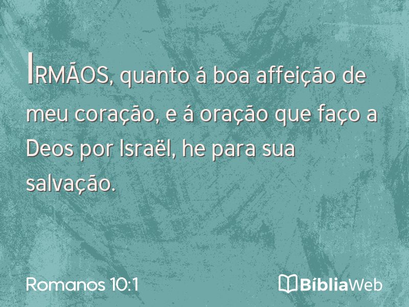 Romanos 10:1 em imagem para compartilhar