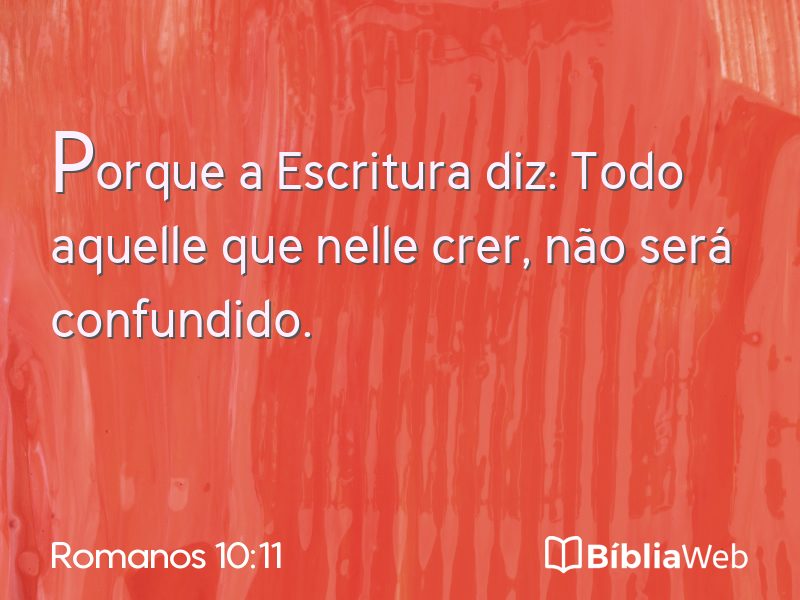 Romanos 10:11 em imagem para compartilhar