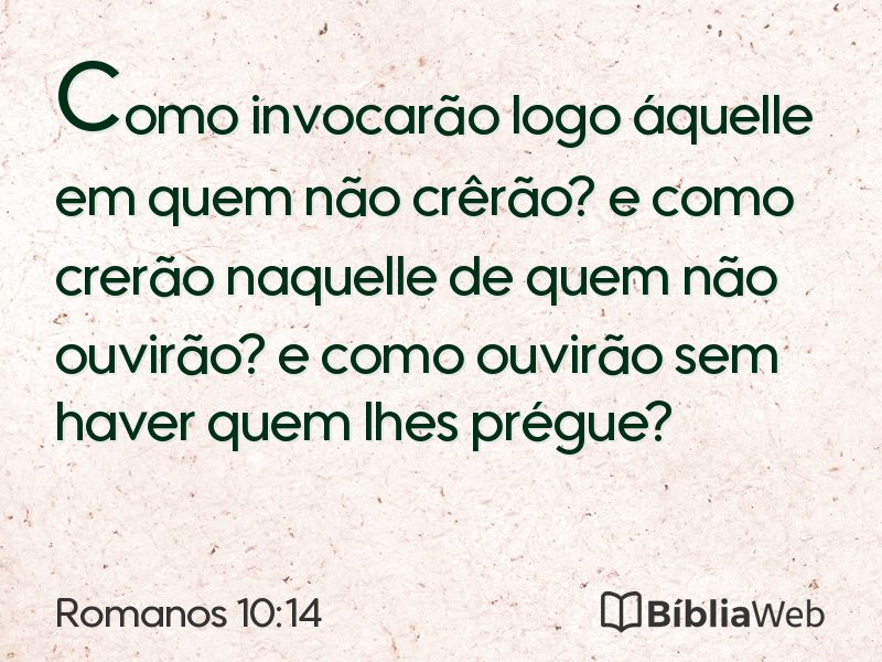 Romanos 10:14 em imagem para compartilhar