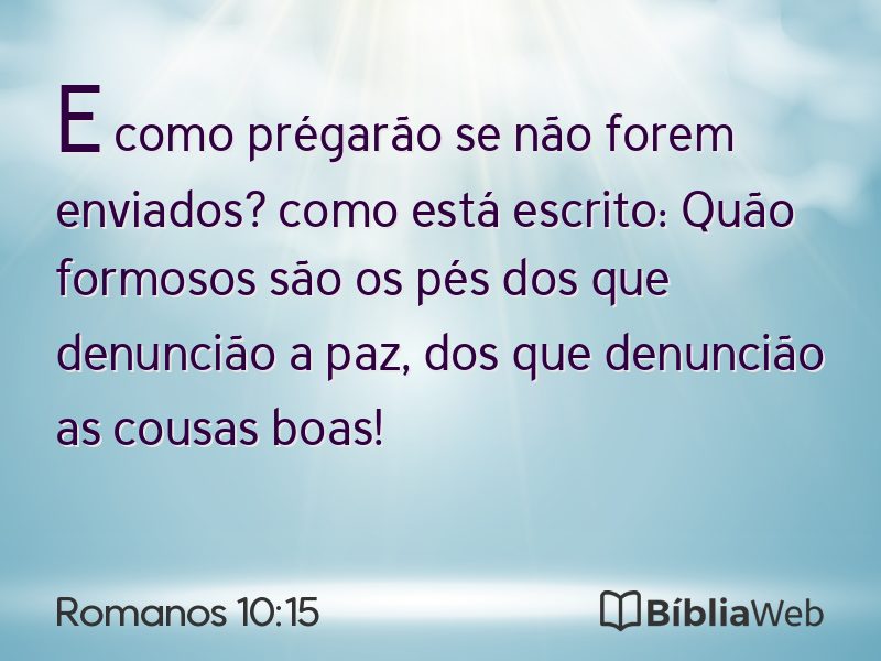 Romanos 10:15 em imagem para compartilhar