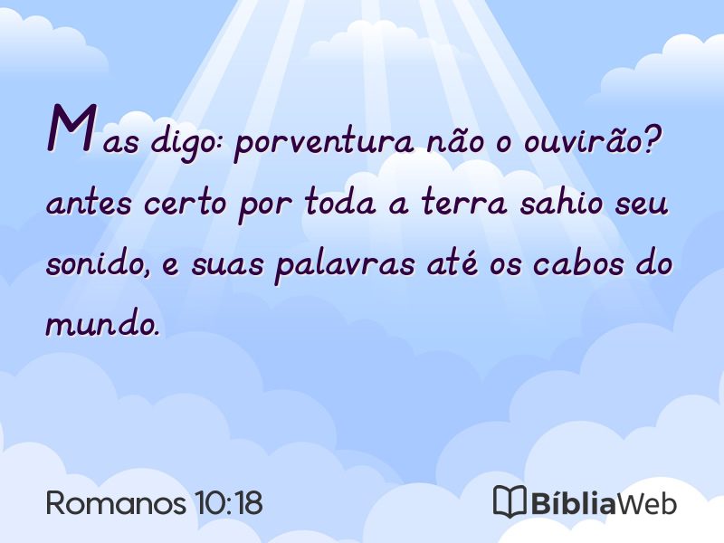 Romanos 10:18 em imagem para compartilhar