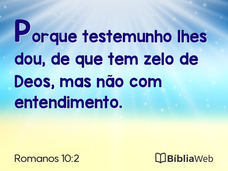 Romanos 10:2 em imagem para compartilhar
