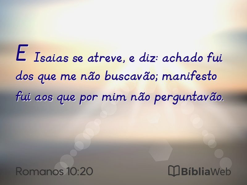Romanos 10:20 em imagem para compartilhar