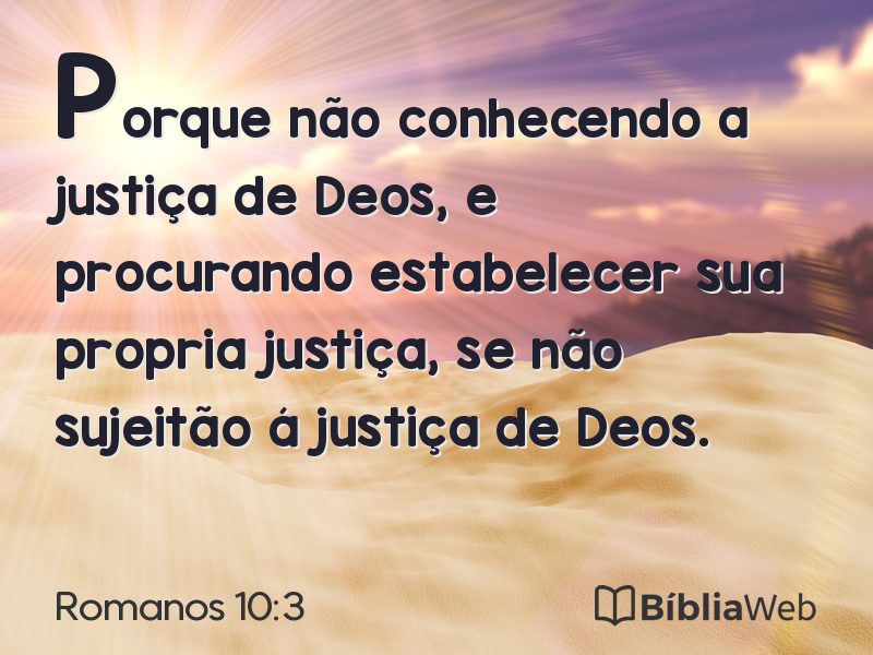 Romanos 10:3 em imagem para compartilhar