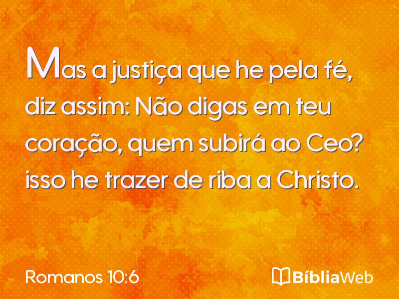 Romanos 10:6 em imagem para compartilhar