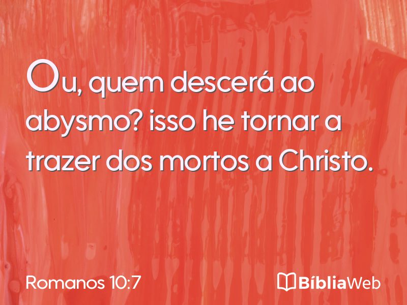 Romanos 10:7 em imagem para compartilhar