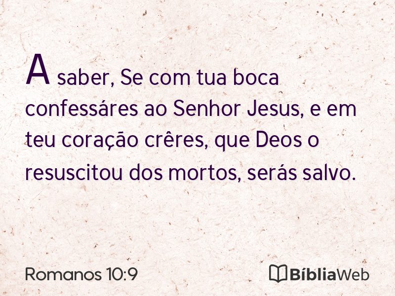 Romanos 10:9 em imagem para compartilhar