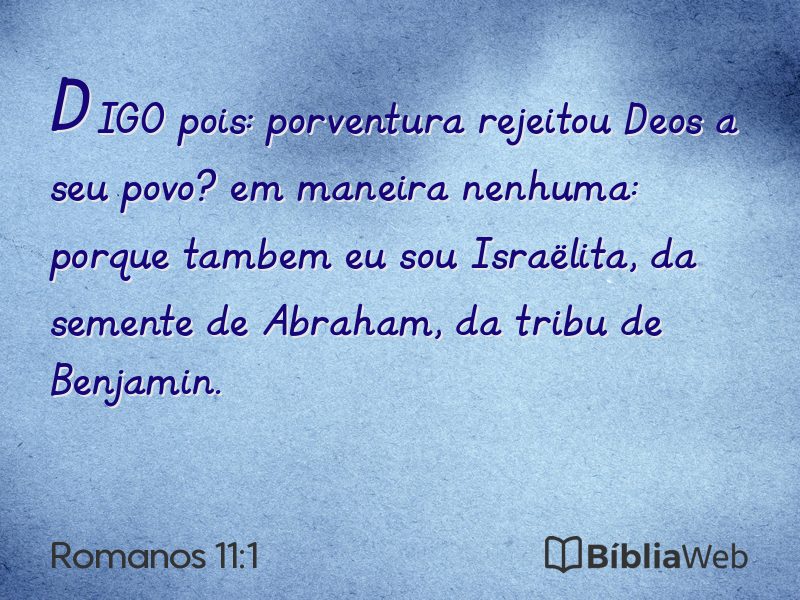 Romanos 11:1 em imagem para compartilhar