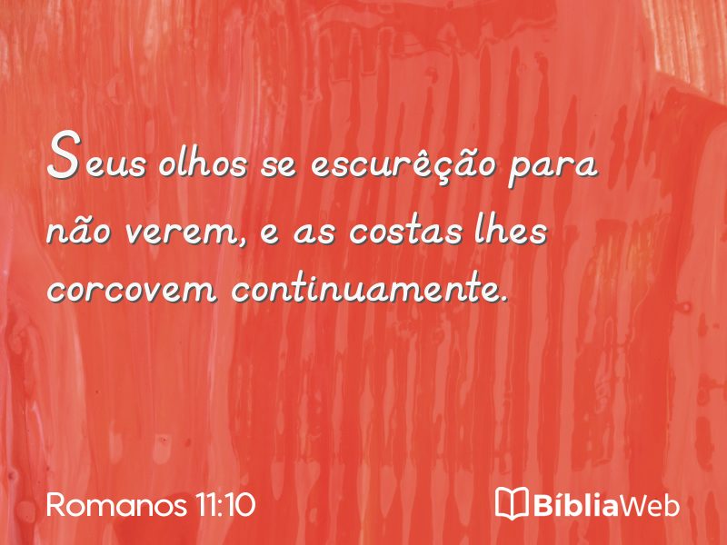 Romanos 11:10 em imagem para compartilhar