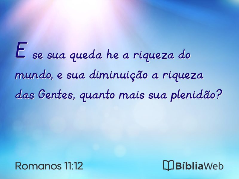 Romanos 11:12 em imagem para compartilhar