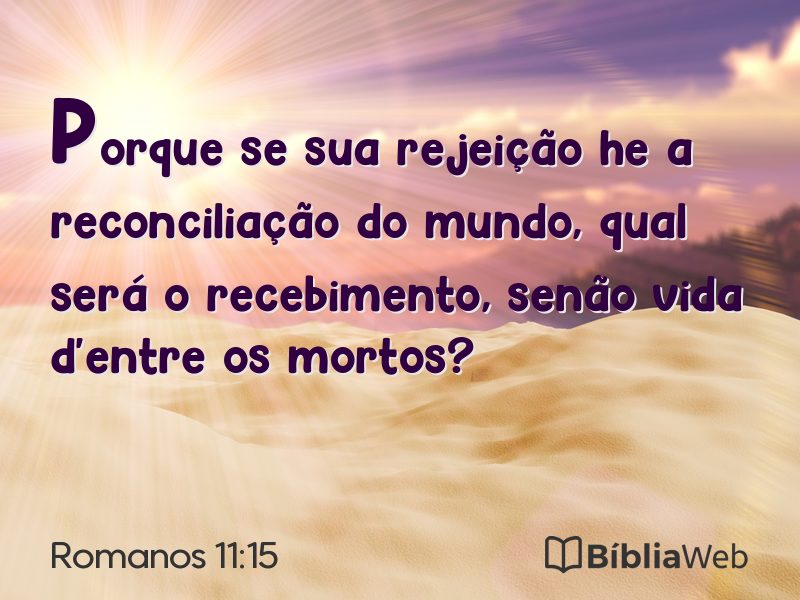 Romanos 11:15 em imagem para compartilhar