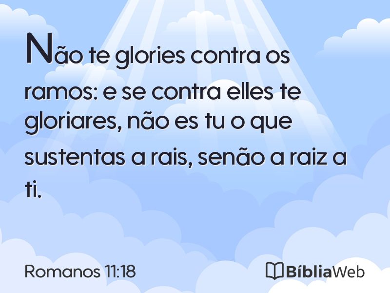 Romanos 11:18 em imagem para compartilhar