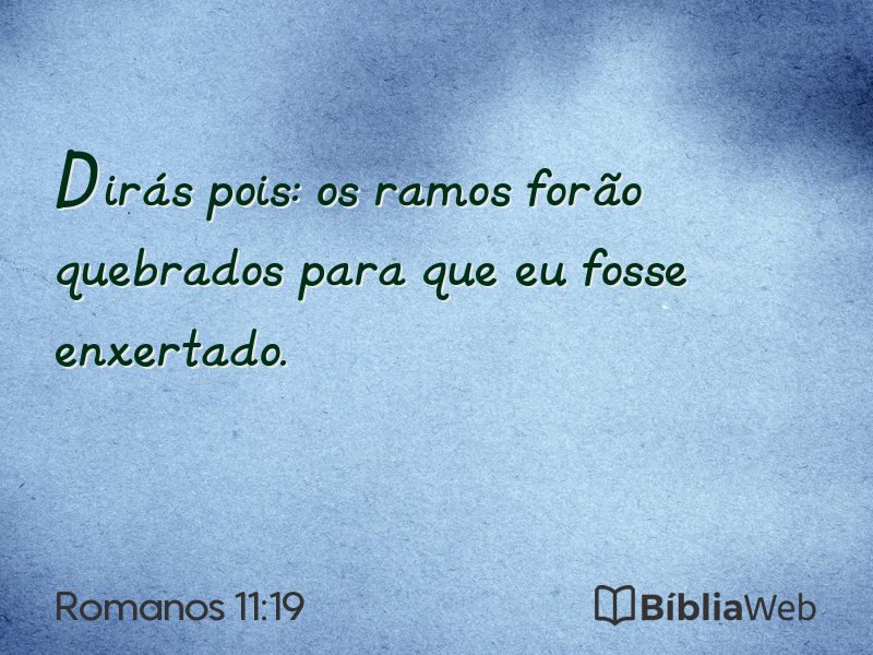 Romanos 11:19 em imagem para compartilhar