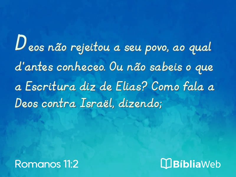 Romanos 11:2 em imagem para compartilhar