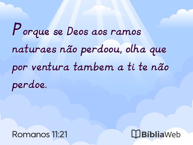 Romanos 11:21 em imagem para compartilhar