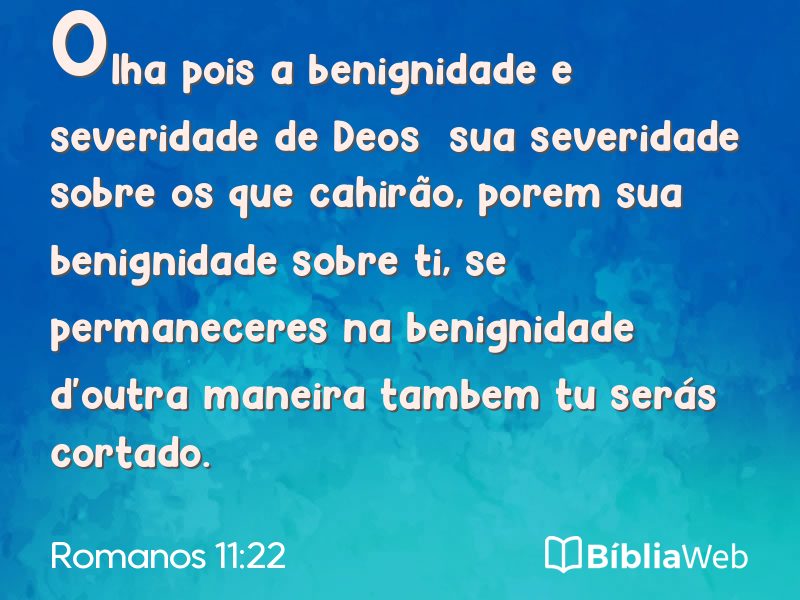 Romanos 11:22 em imagem para compartilhar