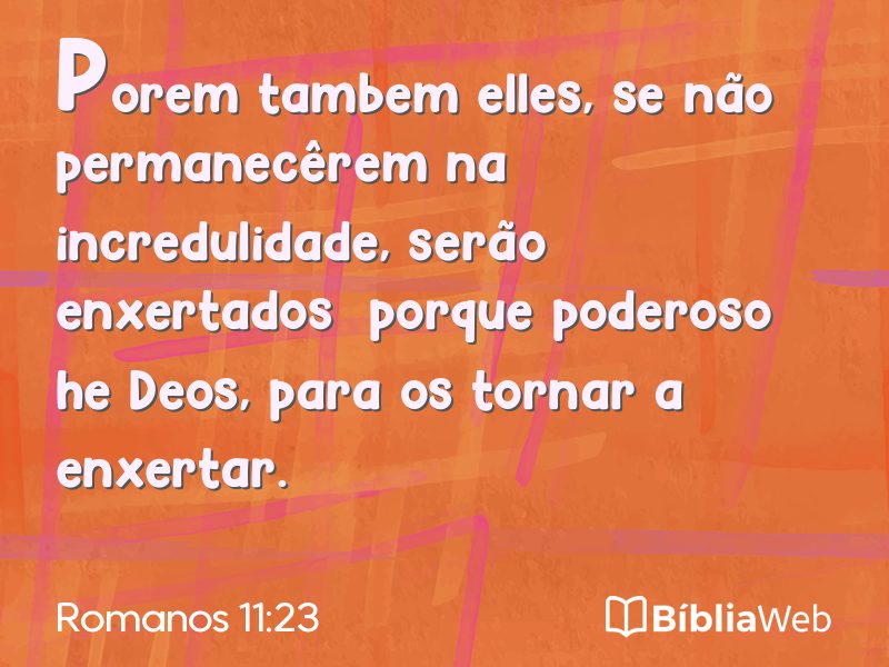 Romanos 11:23 em imagem para compartilhar