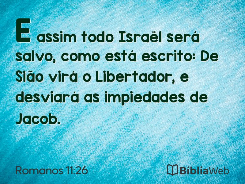 Romanos 11:26 em imagem para compartilhar