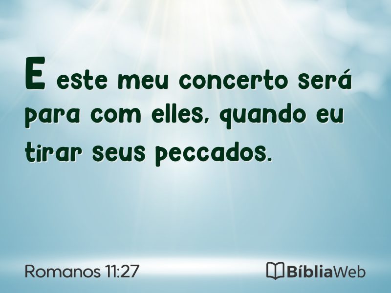 Romanos 11:27 em imagem para compartilhar