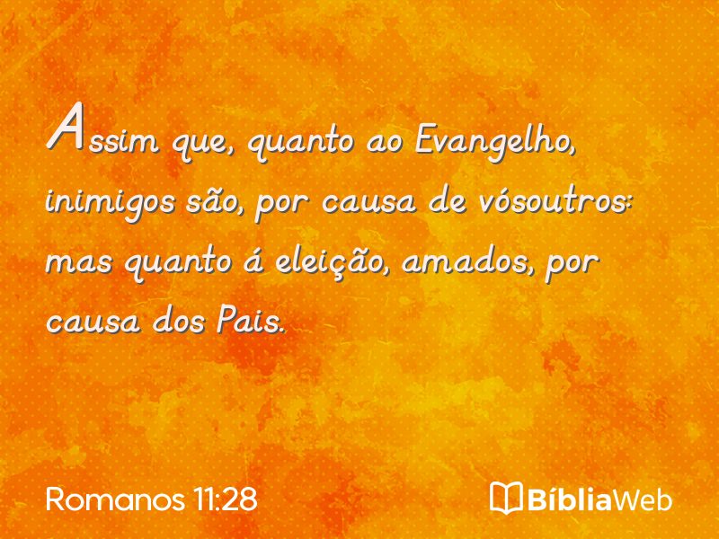 Romanos 11:28 em imagem para compartilhar