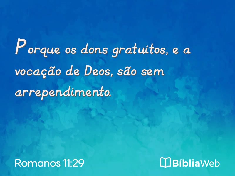 Romanos 11:29 em imagem para compartilhar