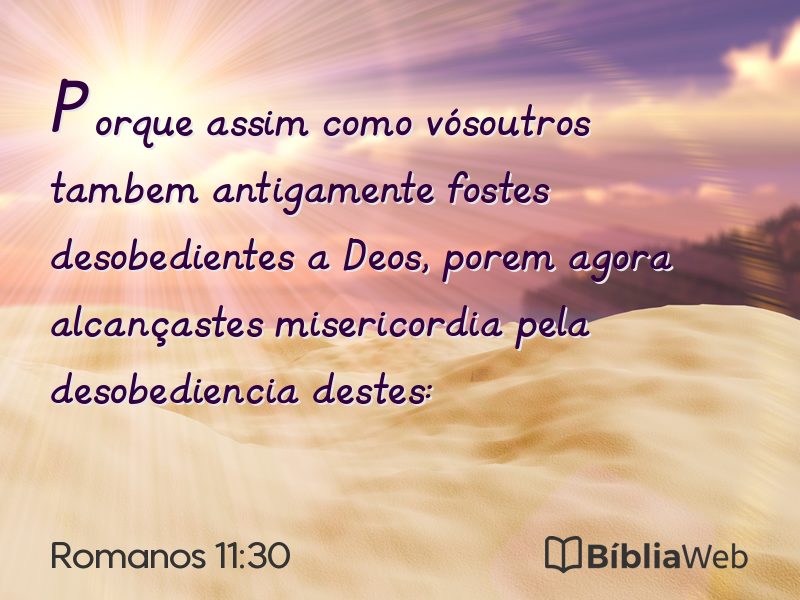 Romanos 11:30 em imagem para compartilhar
