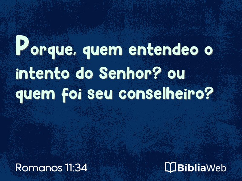 Romanos 11:34 em imagem para compartilhar