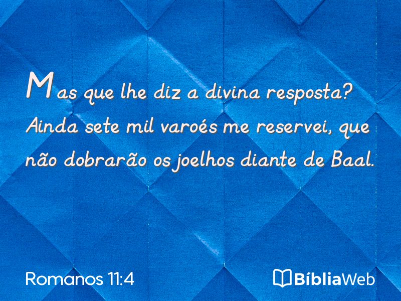 Romanos 11:4 em imagem para compartilhar